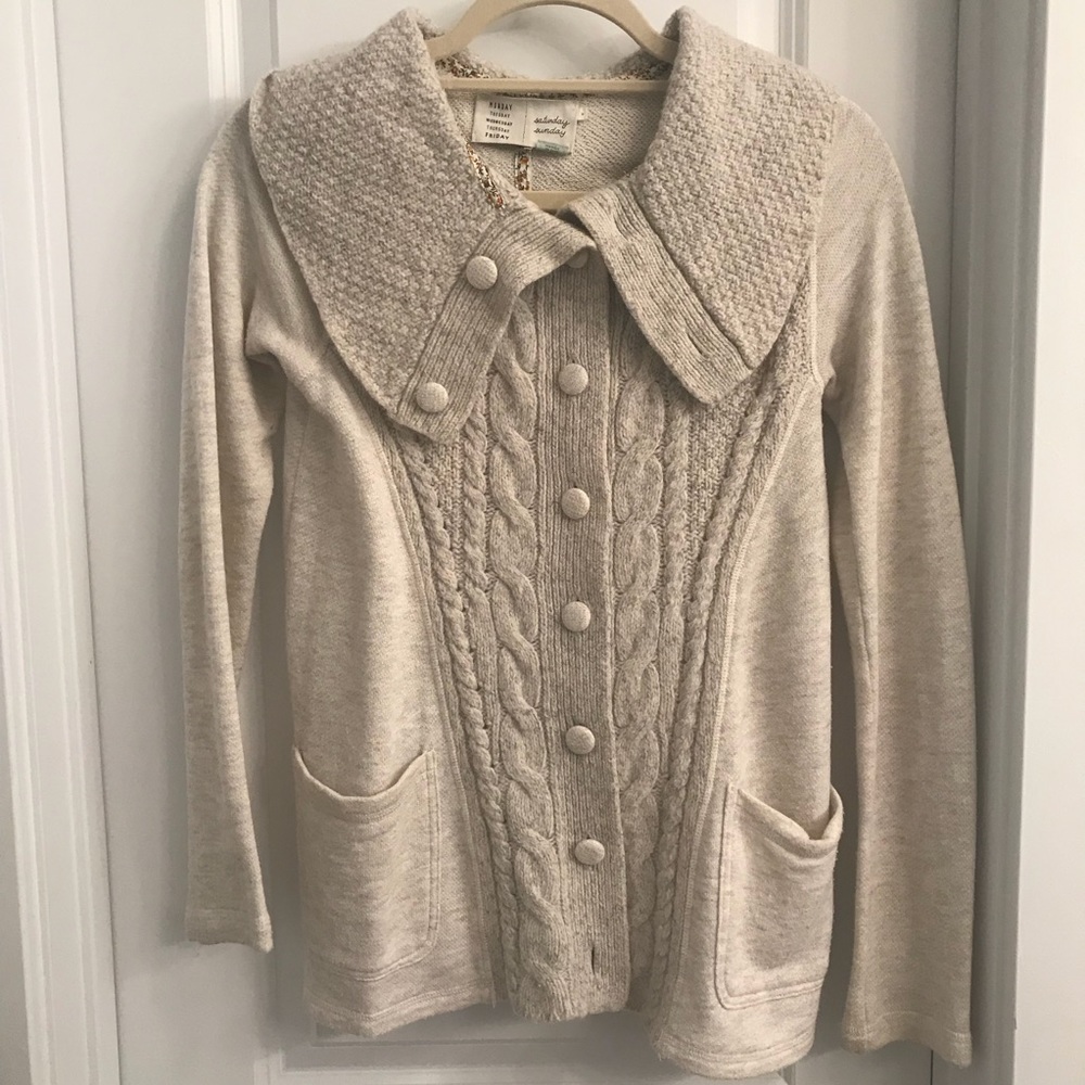 Grey sweater Jacket from Anthropologie